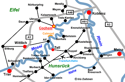 Anfahrtsskizze nach Cochem