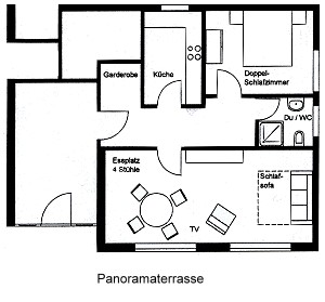 Grundriss der Ferienwohnung